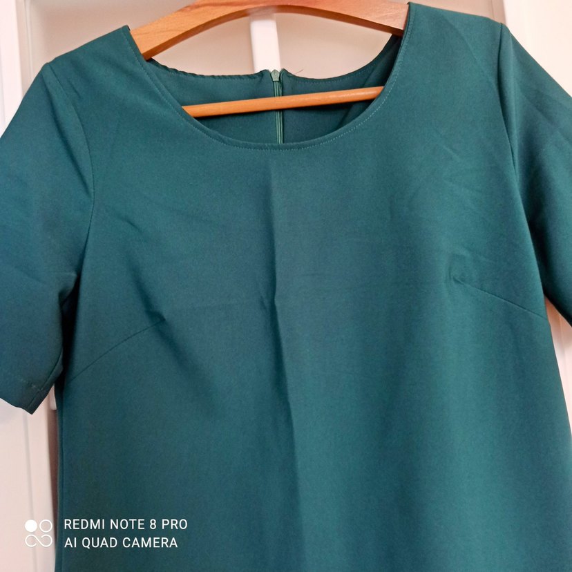 yeşil Midi krep elbise - Görsel 5