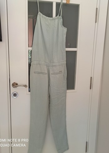 Gri Keten Salaş Midi Tulum - Görsel 4