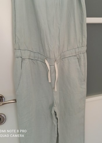 Gri Keten Salaş Midi Tulum - Görsel 5