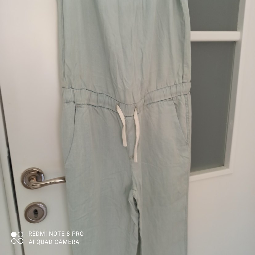 Gri Keten Salaş Midi Tulum - Görsel 5