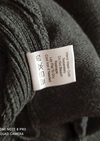 Gri V Yaka Örgü Kadın Kazak - Görsel 5