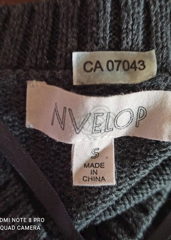 Gri V Yaka Örgü Kadın Kazak - Görsel 6