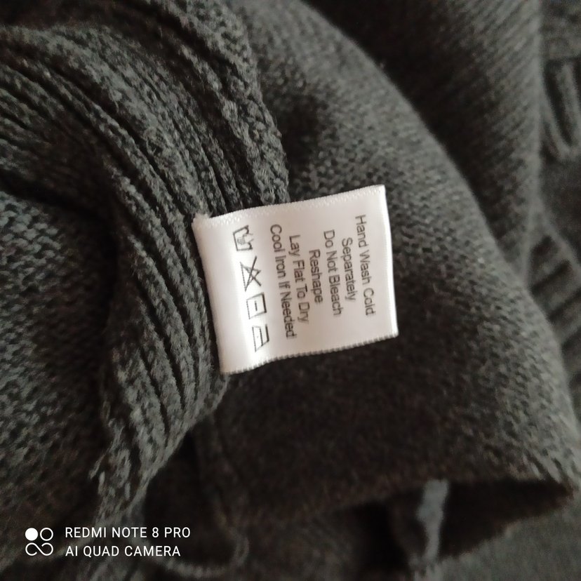 Gri V Yaka Örgü Kadın Kazak - Görsel 5