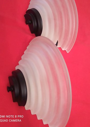 şeffaf buzlu Cam duvar apligi ikili. - Görsel 3