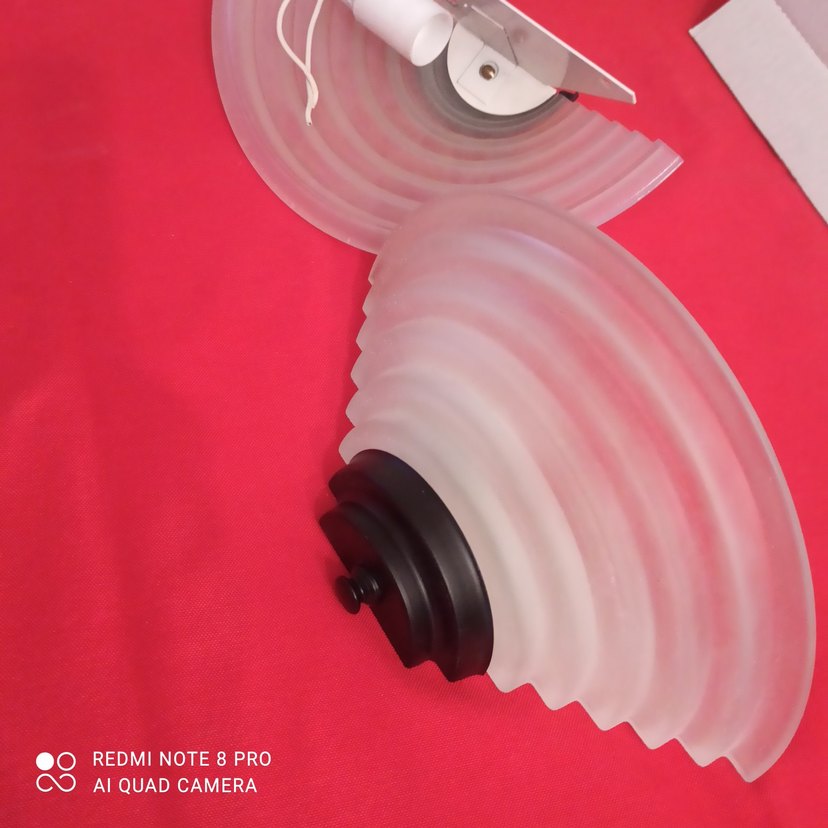 şeffaf buzlu Cam duvar apligi ikili. - Görsel 5