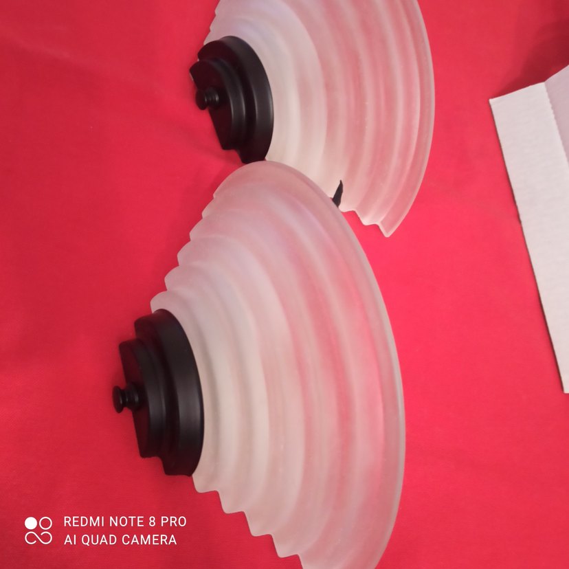 şeffaf buzlu Cam duvar apligi ikili. - Görsel 3