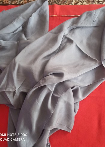 Gri ipek kumaş - Görsel 5