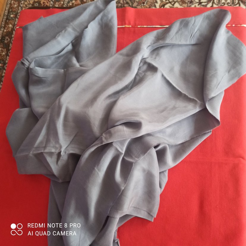 Gri ipek kumaş - Görsel 5