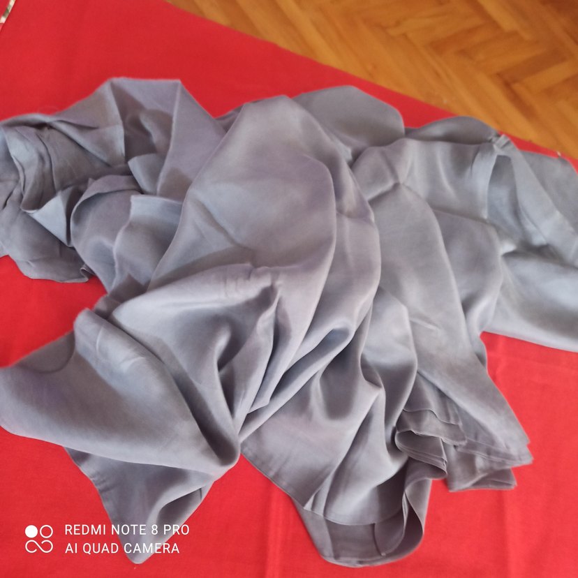 Gri ipek kumaş - Görsel 4