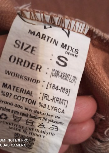 Düğmeli Kahverengi Kot Kadın - Görsel 8