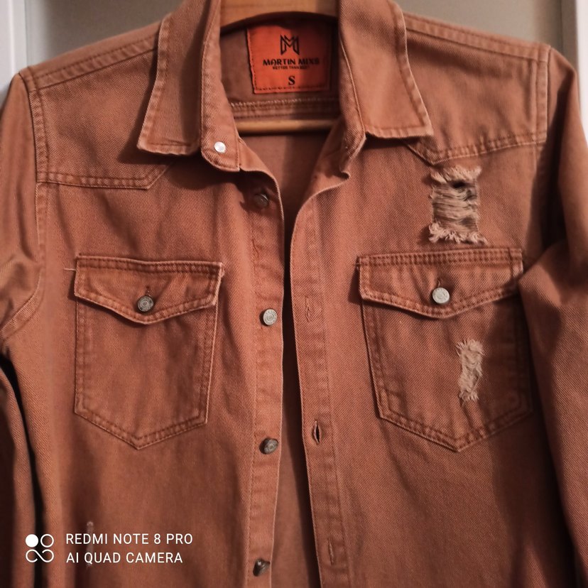 Düğmeli Kahverengi Kot Kadın - Görsel 4