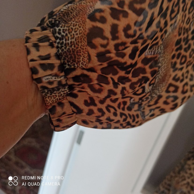 Leopar Desenli Kadın Mini Gömlek - Görsel 3