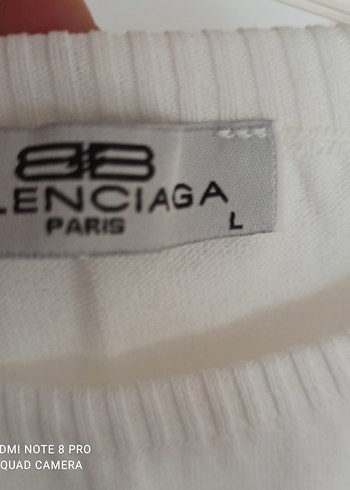 l Beden Beyaz Balenciaga kadın Tişört