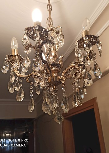 Altın Renkli Kristal Avize - Görsel 11