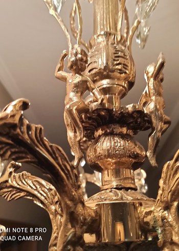 Altın Renkli Kristal Avize - Görsel 7