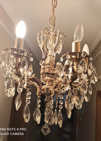 Altın Renkli Kristal Avize - Görsel 10