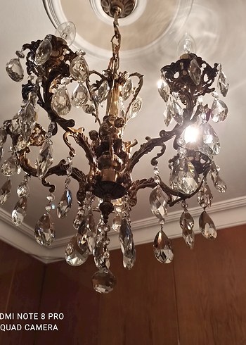 Altın Renkli Kristal Avize - Görsel 5