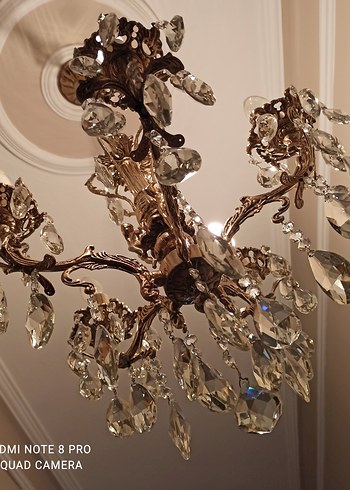 Altın Renkli Kristal Avize - Görsel 9