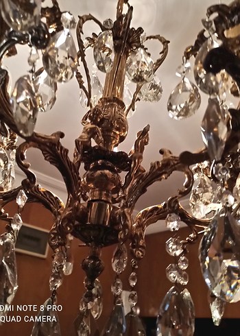 Altın Renkli Kristal Avize - Görsel 6