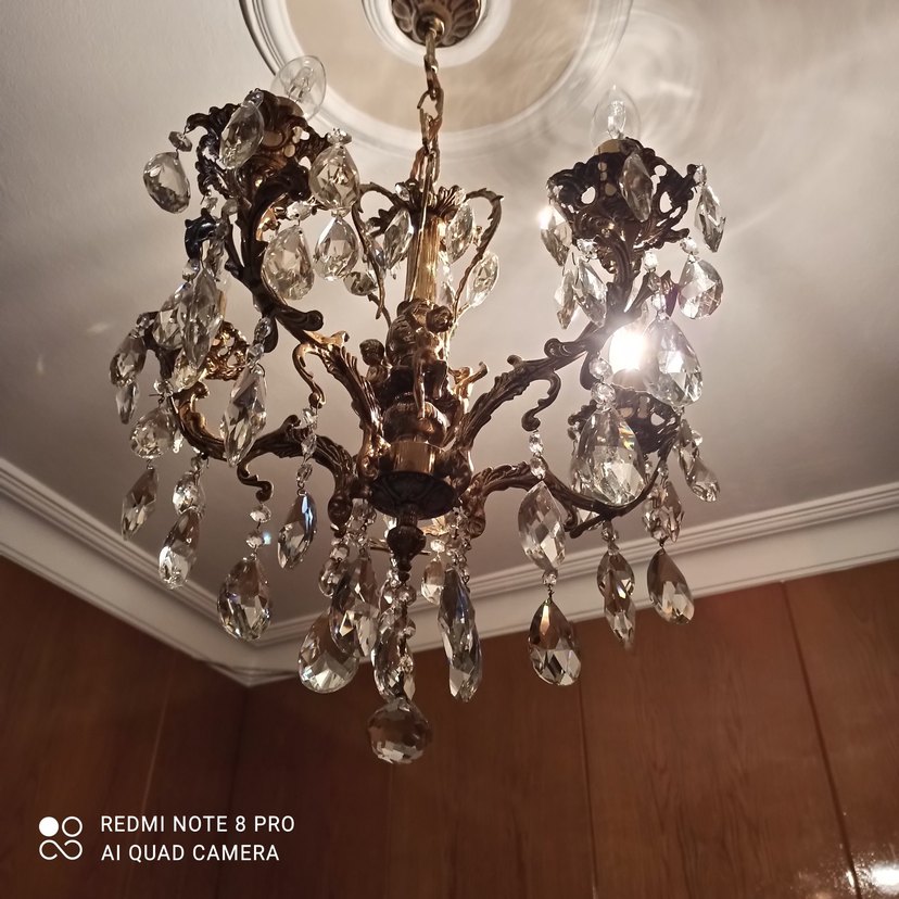 Altın Renkli Kristal Avize - Görsel 5