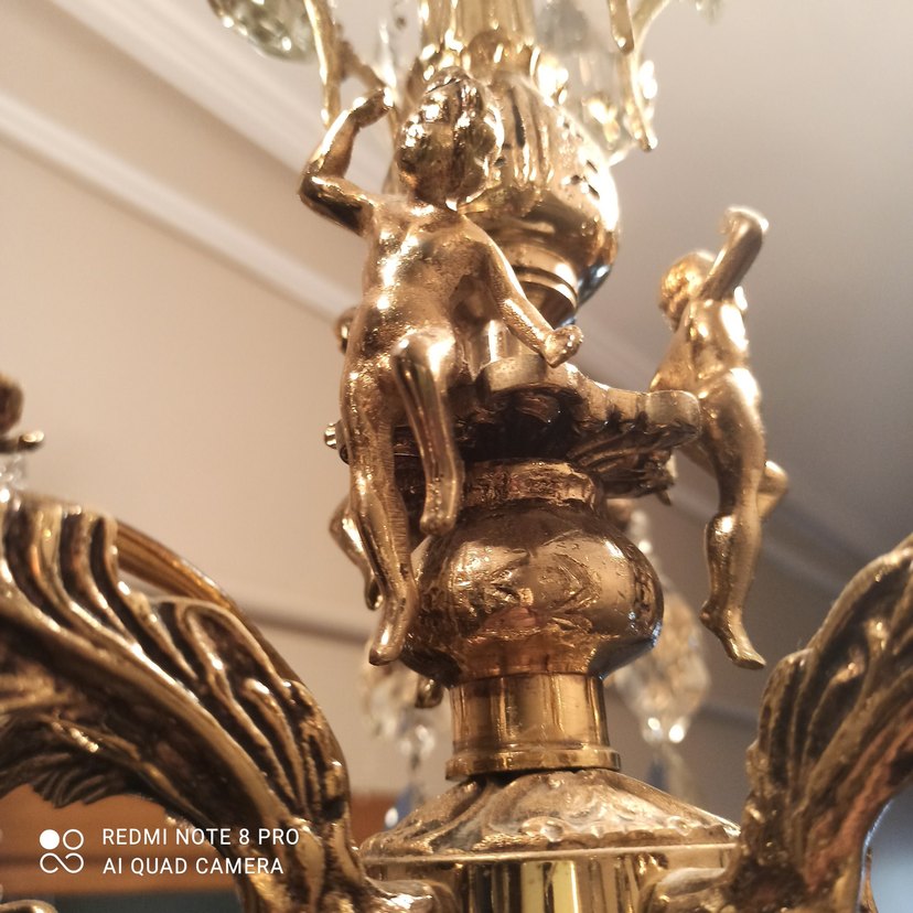 Altın Renkli Kristal Avize - Görsel 3