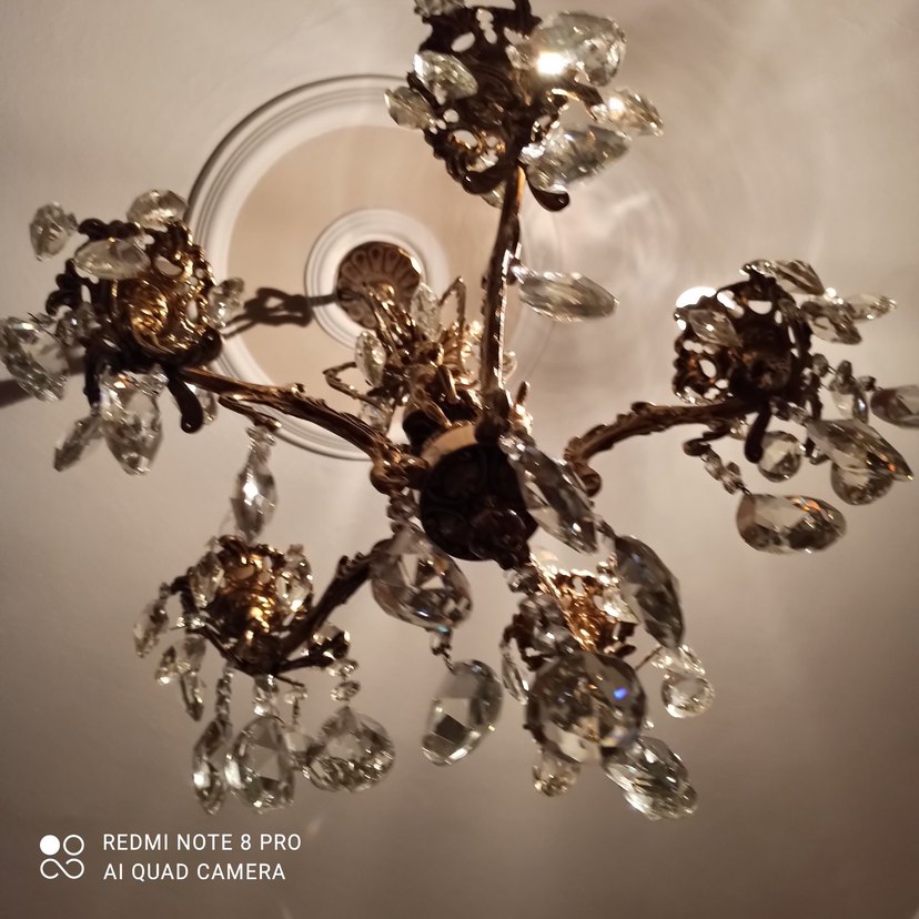 Altın Renkli Kristal Avize - Görsel 4