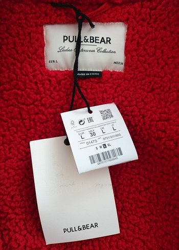 Pull and Bear Pull Bear Erkek Kirmizi Streetwear Rozet