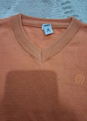 Bej V Yaka Erkek Triko Kazak - Görsel 2