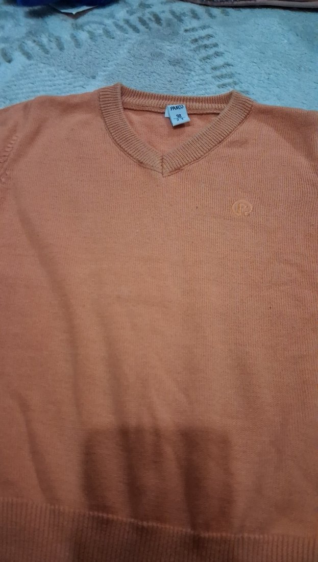 Bej V Yaka Erkek Triko Kazak - Görsel 3