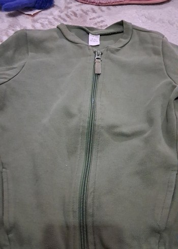 Erkek Çocuk Gri Fermuarlı Sweatshirt - Görsel 2