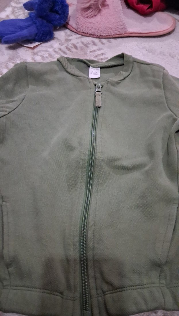 Erkek Çocuk Gri Fermuarlı Sweatshirt - Görsel 2