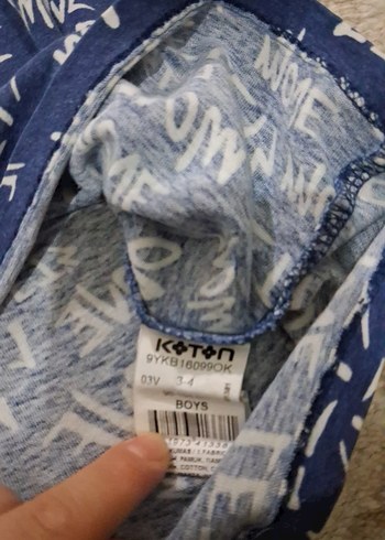 Erkek Çocuk Mavi Baskılı Uzun Kollu Tişört - Görsel 3