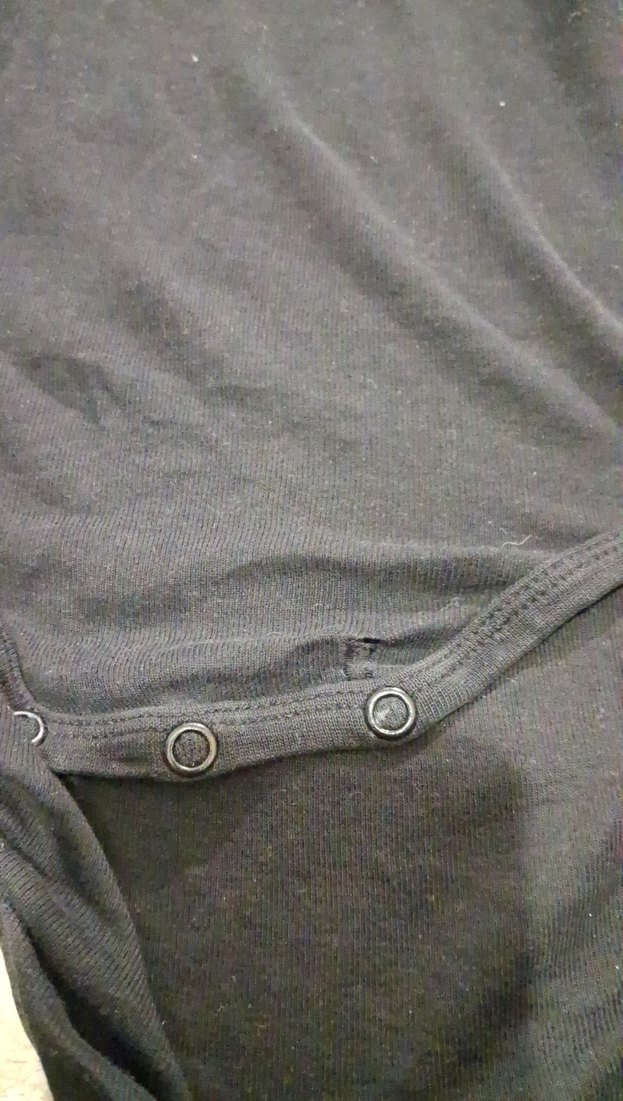 Siyah Organik Pamuk Hamile Tişörtü - Görsel 2