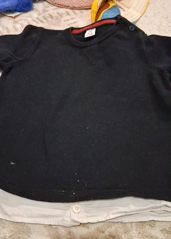 Siyah Erkek Çocuk Düğmeli Sweatshirt - Görsel 3