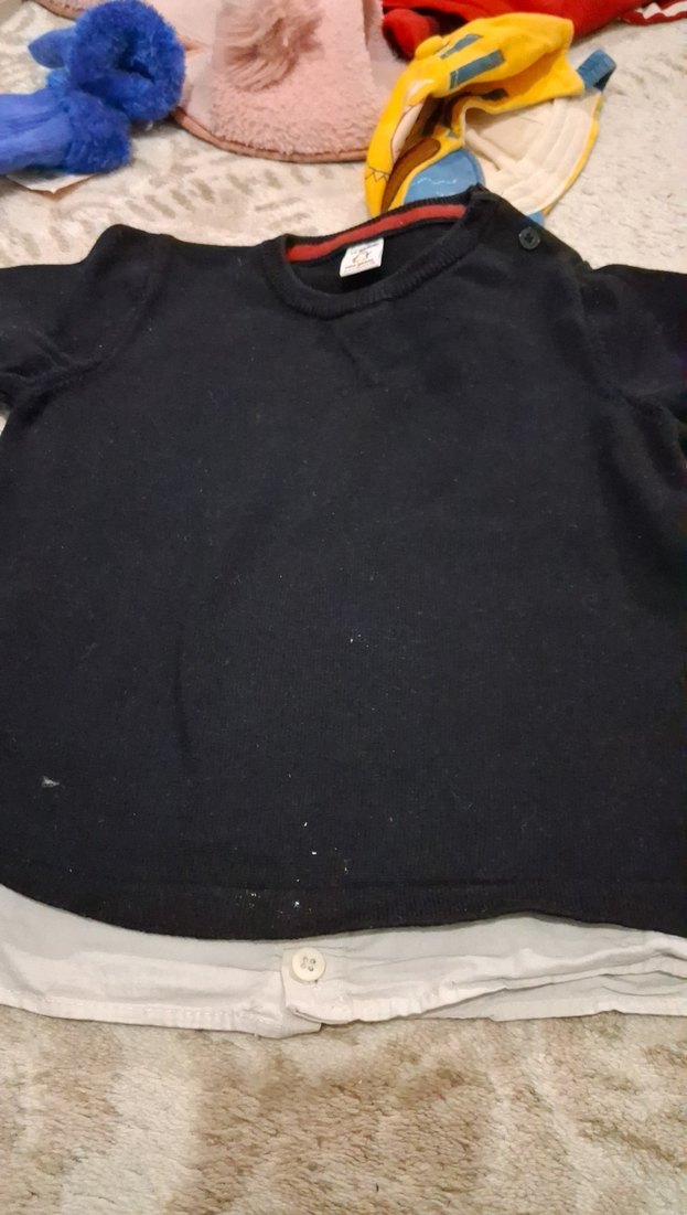 Siyah Erkek Çocuk Düğmeli Sweatshirt - Görsel 3