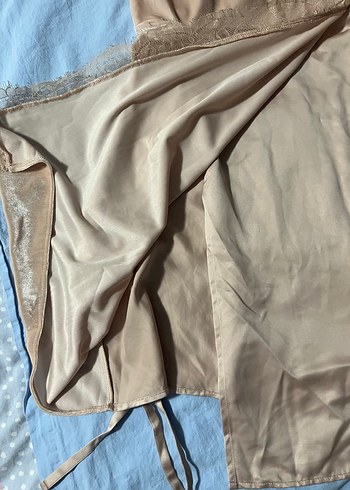 Bej Parlak Midi Bohem Kadın Elbise - Görsel 3