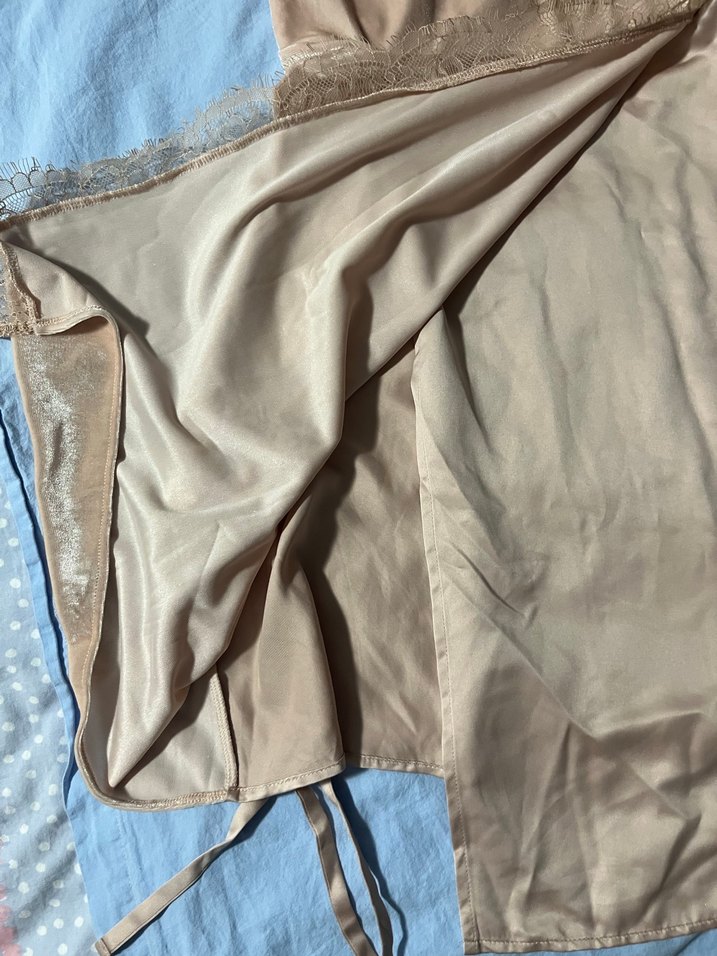 Bej Parlak Midi Bohem Kadın Elbise - Görsel 3