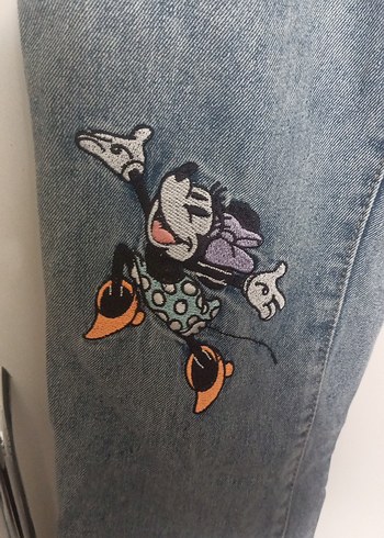 LC Waikiki mavi Baskılı Düğmeli kız çocuk Jean