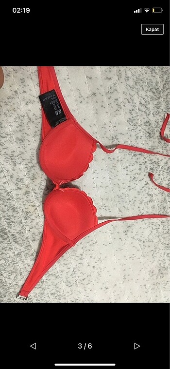 xs Beden h&m kırmızı bikini üstü