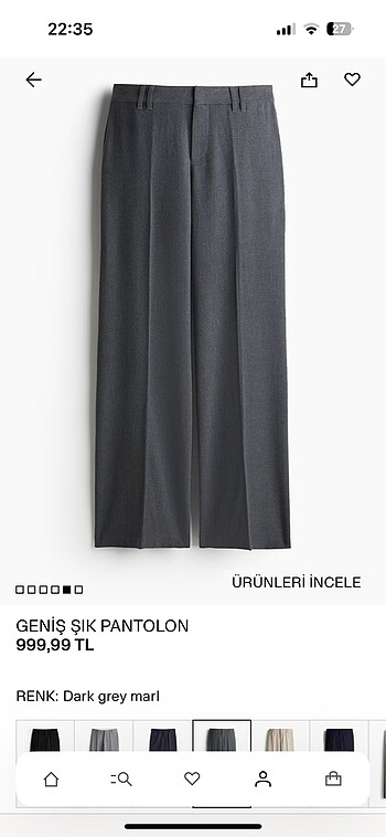 h&m geniş şık pantolon