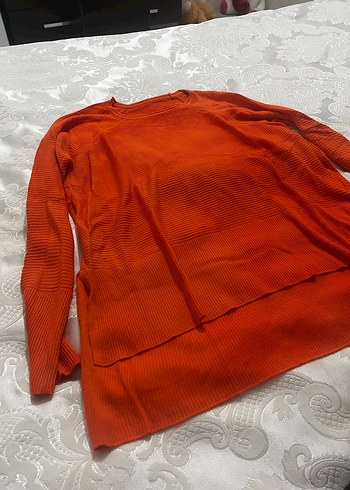 Kırmızı Triko Kadın Kazak - Görsel 3