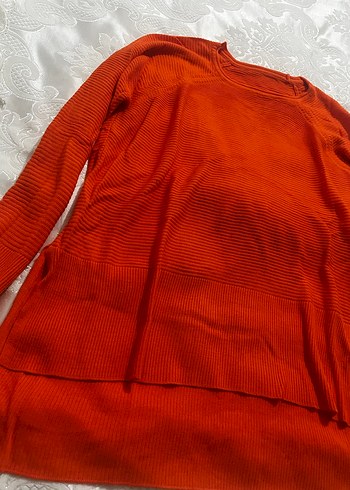 Kırmızı Triko Kadın Kazak - Görsel 4