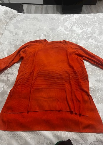 Kırmızı Triko Kadın Kazak - Görsel 7