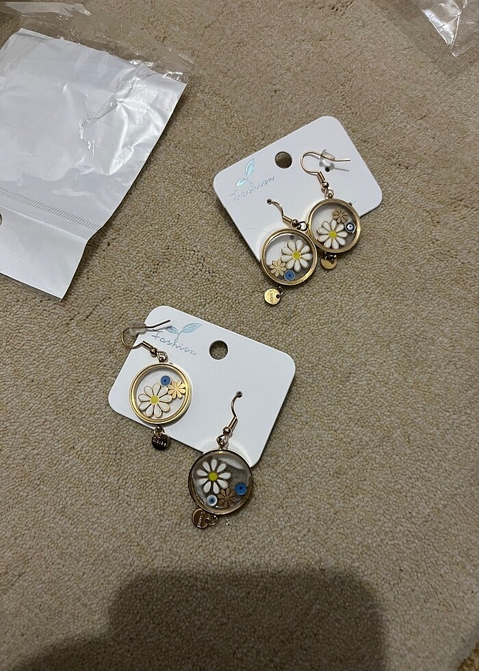 Nazar boncuklu küpe - Görsel 3