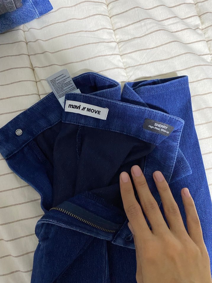 Kadın Mavi Uzun Paça Denim Jean - Görsel 3