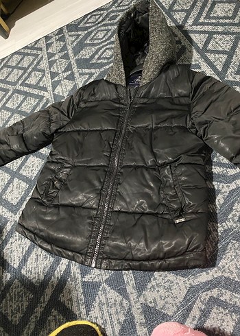 Siyah Erkek Deri Kürklü Mont - Görsel 2