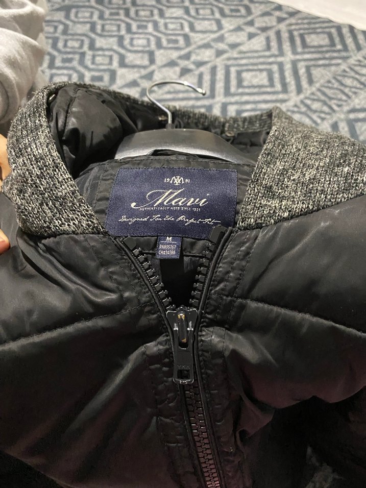 Siyah Erkek Deri Kürklü Mont - Görsel 4