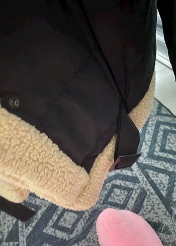 Siyah Kadın Kürk Detaylı Street Wear Ceket - Görsel 5