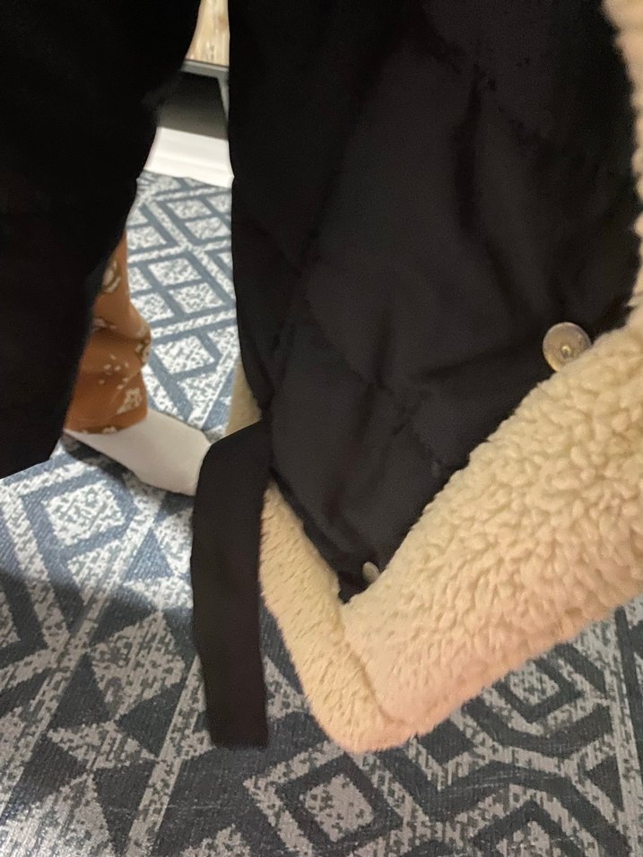 Siyah Kadın Kürk Detaylı Street Wear Ceket - Görsel 4