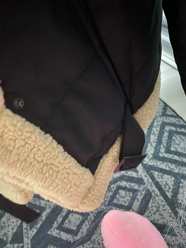 Siyah Kadın Kürk Detaylı Street Wear Ceket - Görsel 5